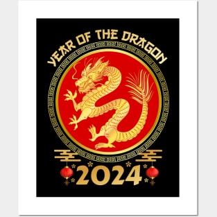 Chinese Lunar New Year 2024 - Year of the Dragon 2024 Posters and Art